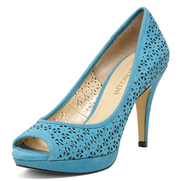 Enzo Angiolini Shoes - Enzo Angiolini Demario laser cut peep toe heels
